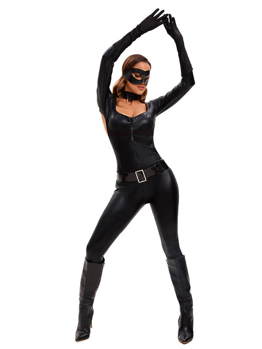 Black Catwoman-Inspired Costume Set