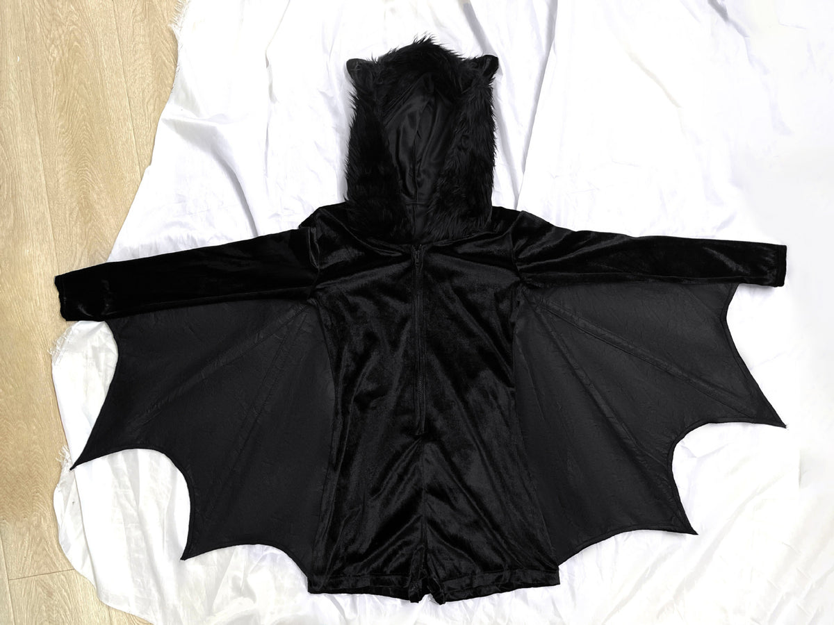 Black Bat Costume Jumpsuit