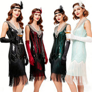Beaded Fringe Flapper Dress