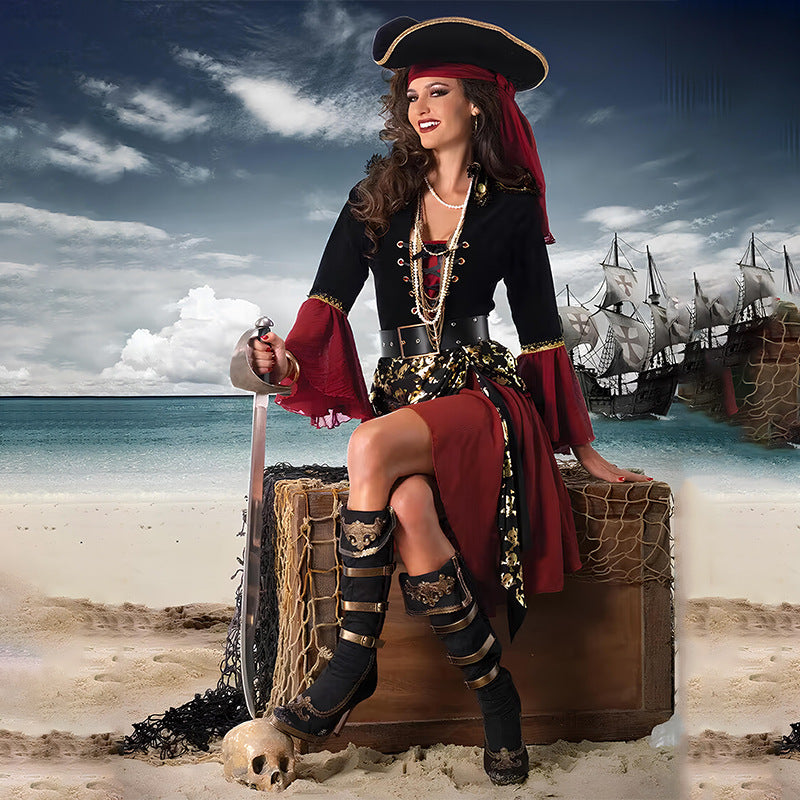 Red Pirate Captain Costume