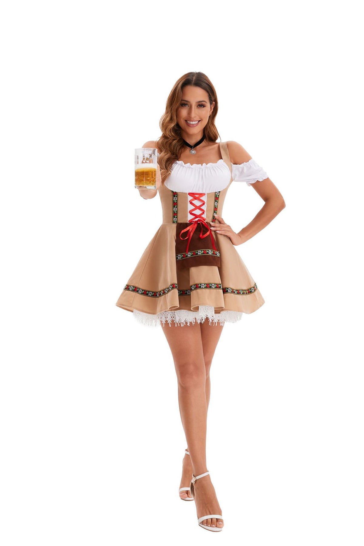 Oktoberfest Beer Girl Costume Dress 