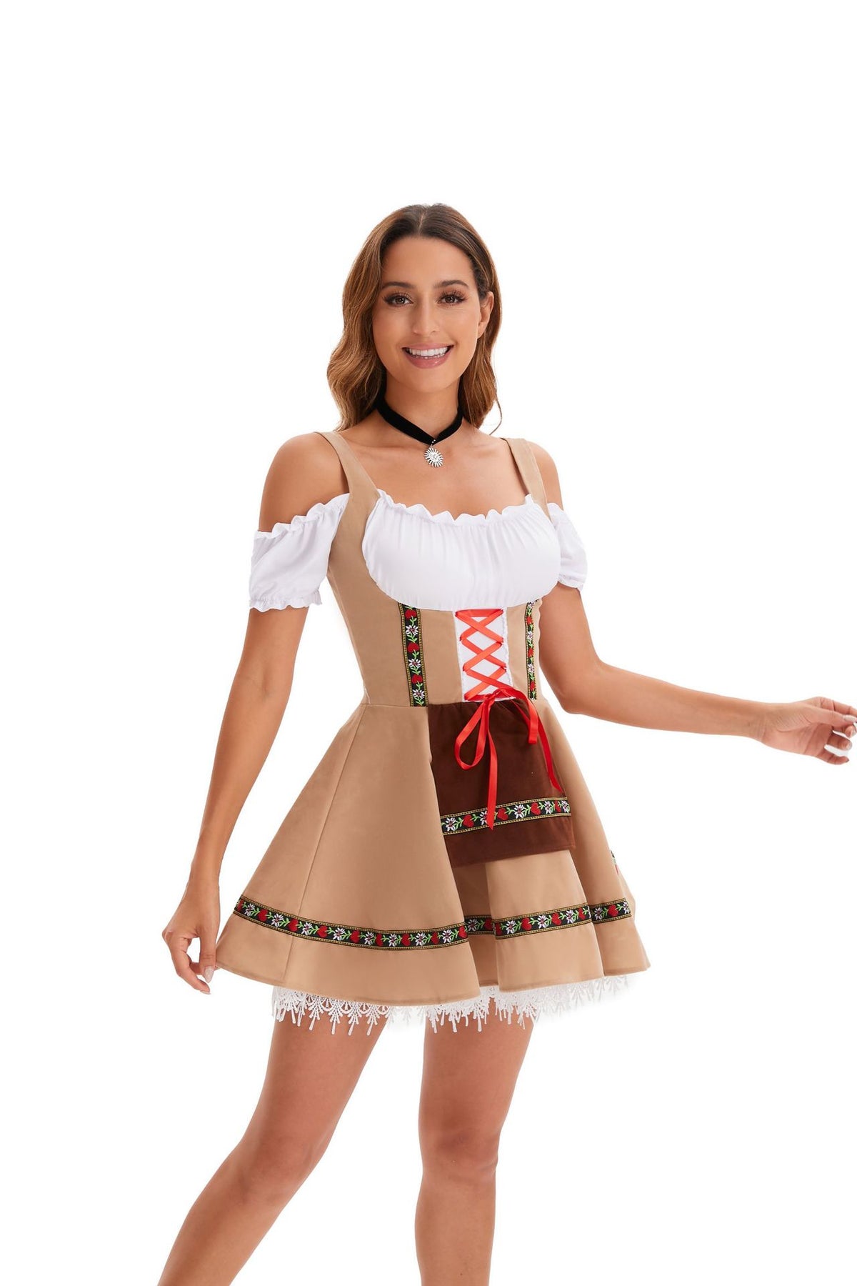 Oktoberfest Beer Girl Costume Dress 