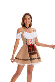 Oktoberfest Beer Girl Costume Dress 