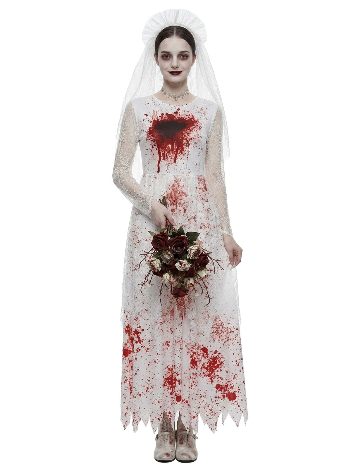 Bloodstained Bride Costume Dress | Long Dress