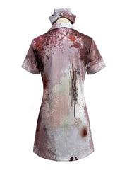 Zombie Nurse Costume Dress | white