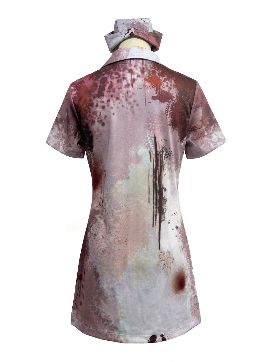 Zombie Nurse Costume Dress | white