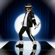 Kids Black Sequin Stage Costume Set
