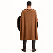 Roman Warrior Cape and Wrist Guard Costume Set | Brown