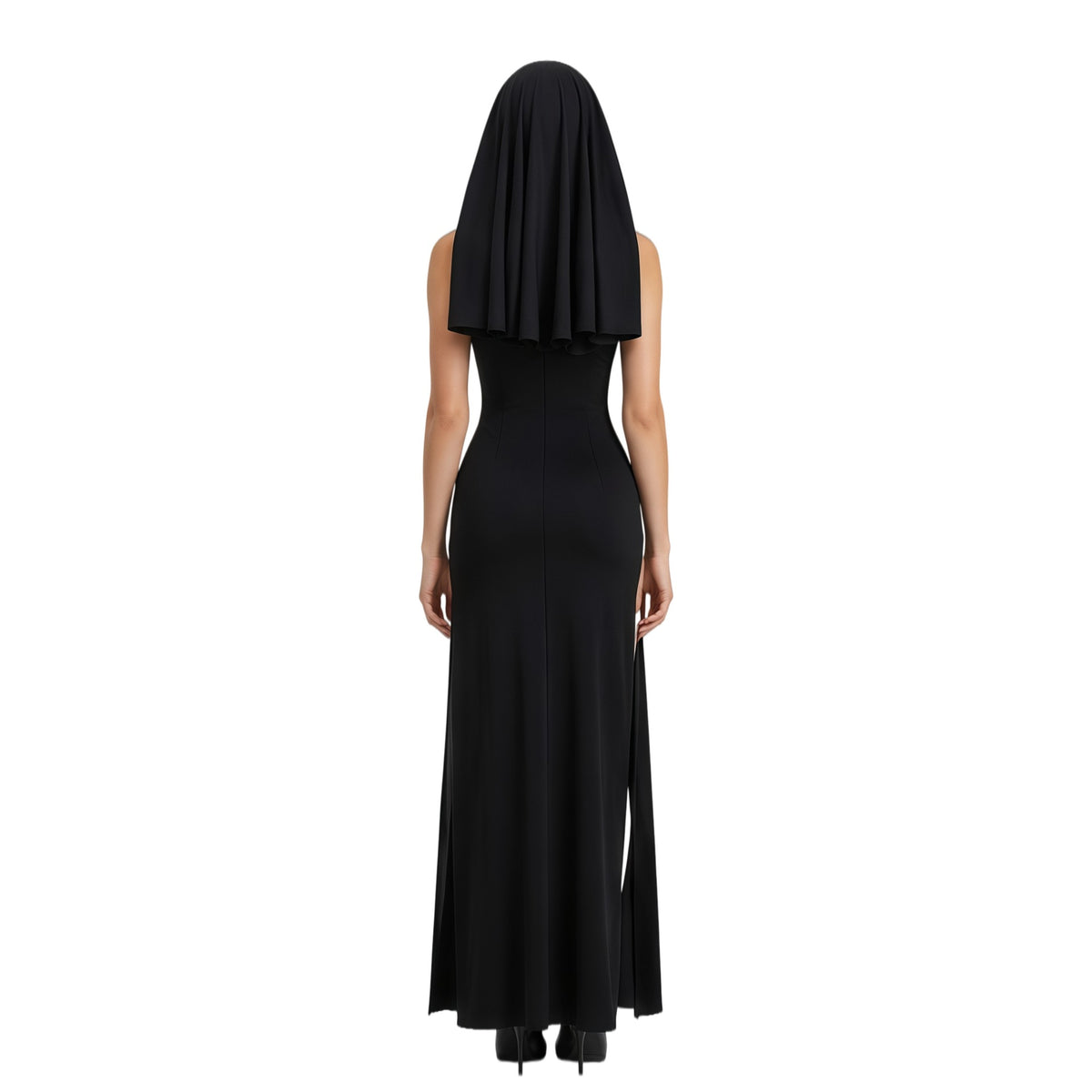 Gothic Nun Costume Dress Set