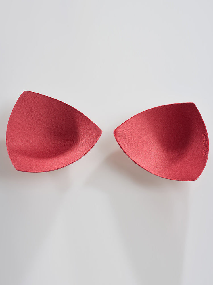 Triangle Foam Bra Pad Inserts | Red