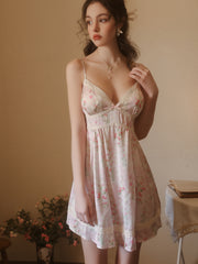 Floral Satin Padded Nightdress