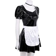 Black Patent Maid Costume Dress Set