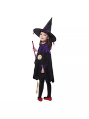 Kids Witch Cape Costume and Hat Set