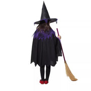 Kids Witch Cape Costume and Hat Set