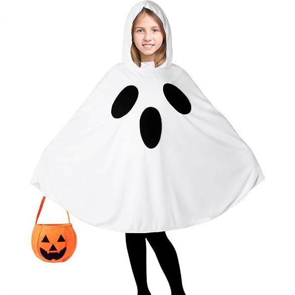 Ghost Hooded Cape Costume | Child Ghost