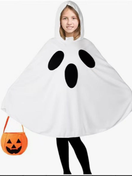 Ghost Hooded Cape Costume | Child Ghost