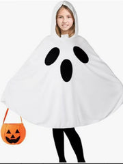 Ghost Hooded Cape Costume | Child Ghost