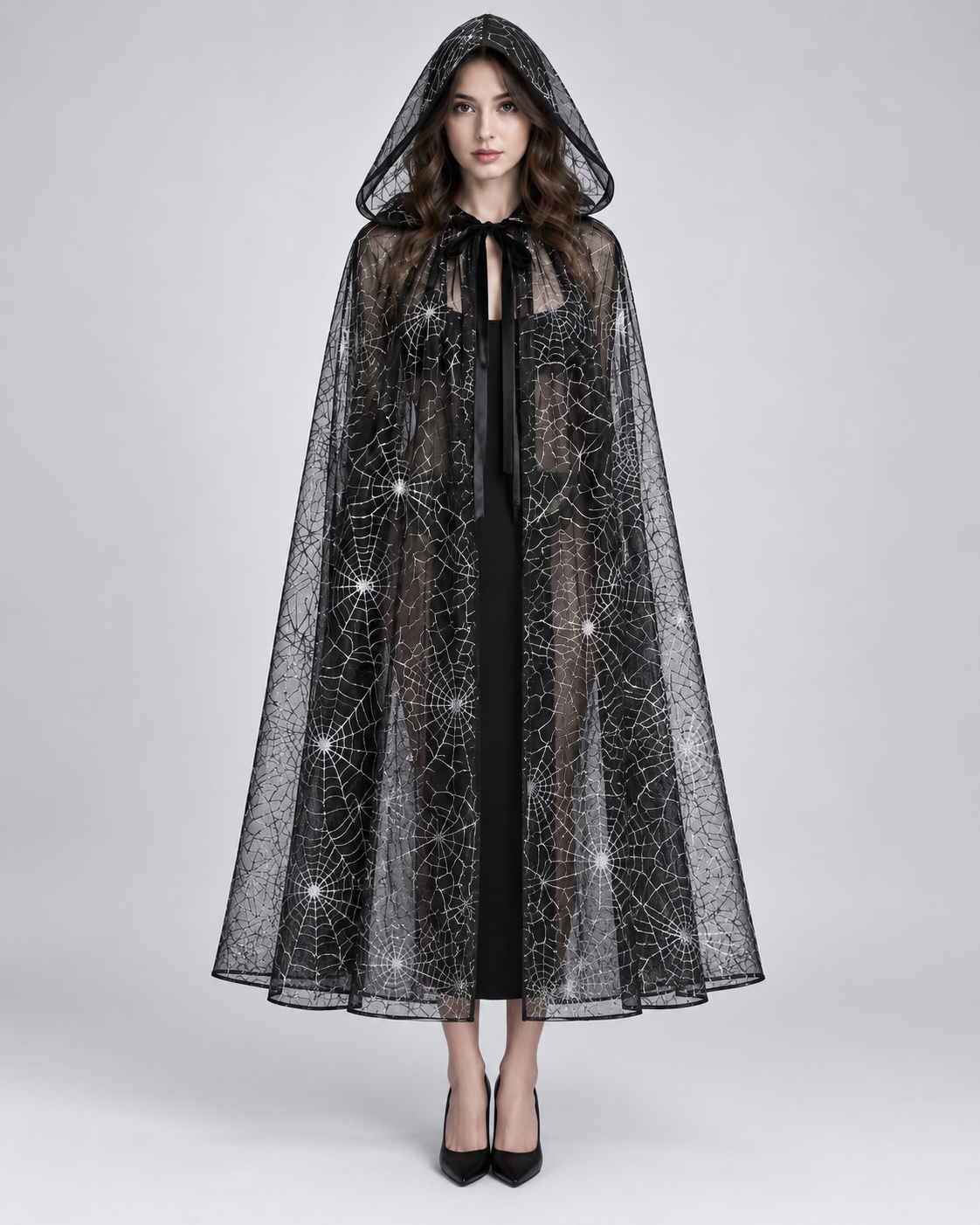 Halloween Hooded Sheer Costume Cape 