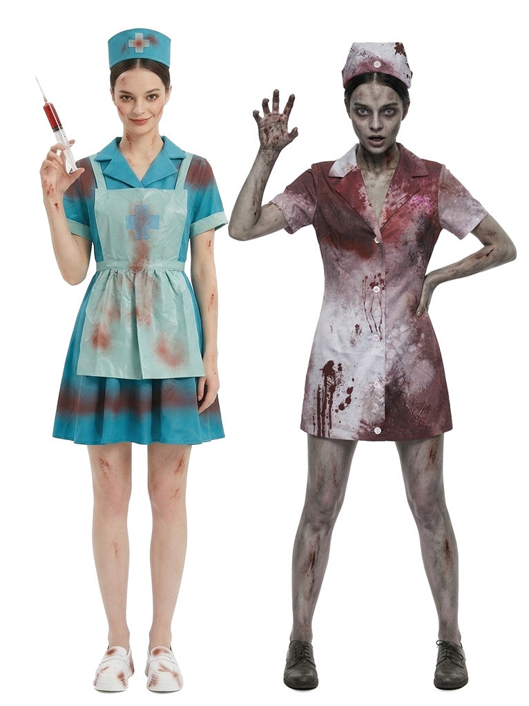 Zombie Nurse Costume Dress 