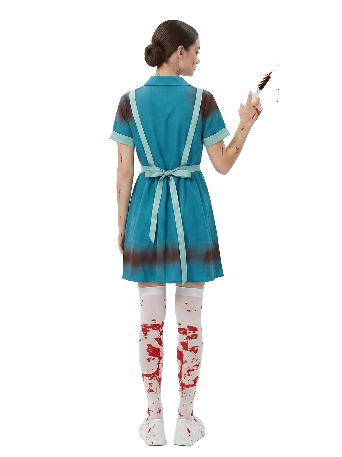 Zombie Nurse Costume Dress | Blue