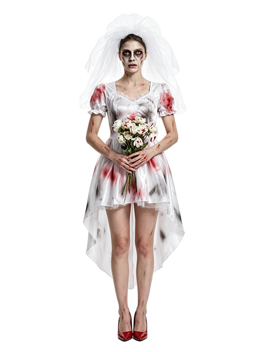Bloodstained Bride Costume Dress | High-Low Dress