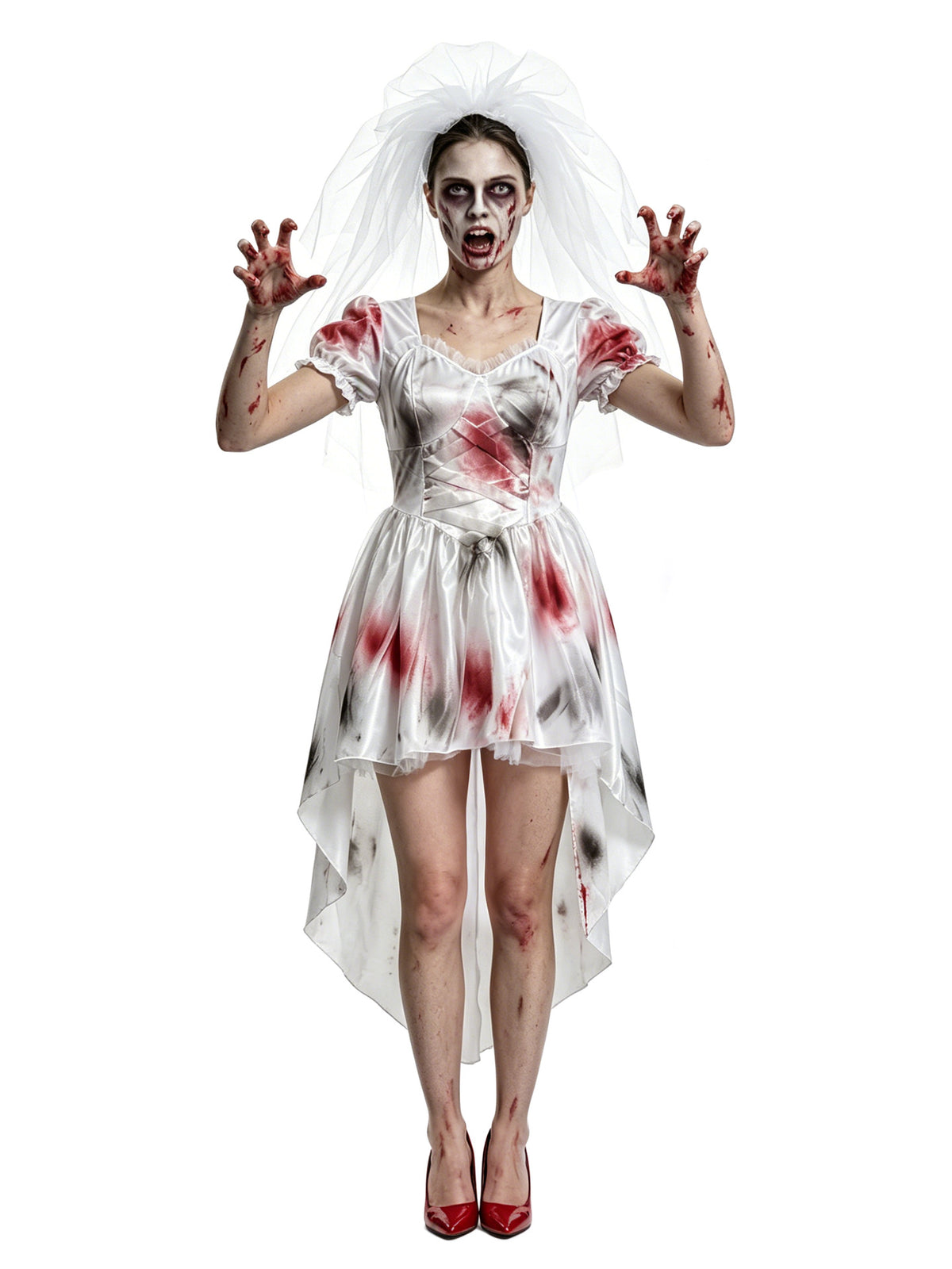 Bloodstained Bride Costume Dress | High-Low Dress