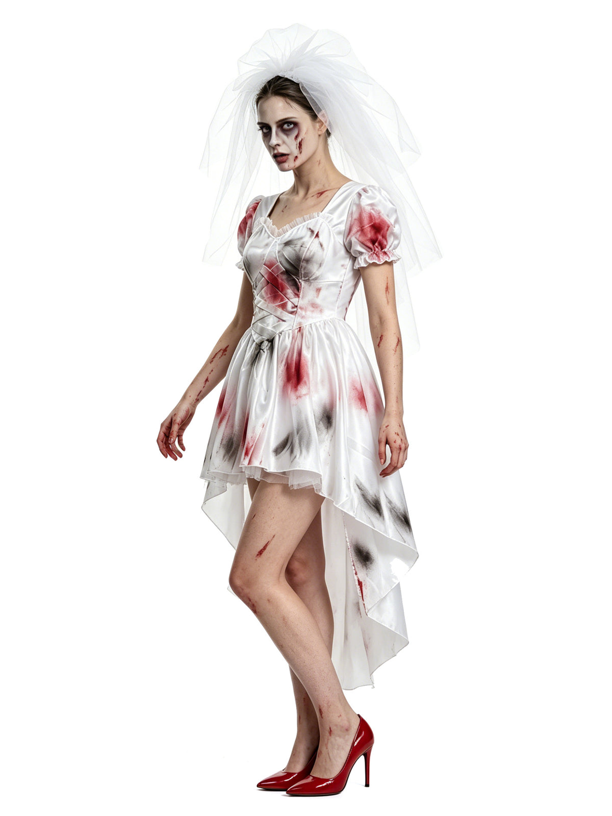 Bloodstained Bride Costume Dress | High-Low Dress