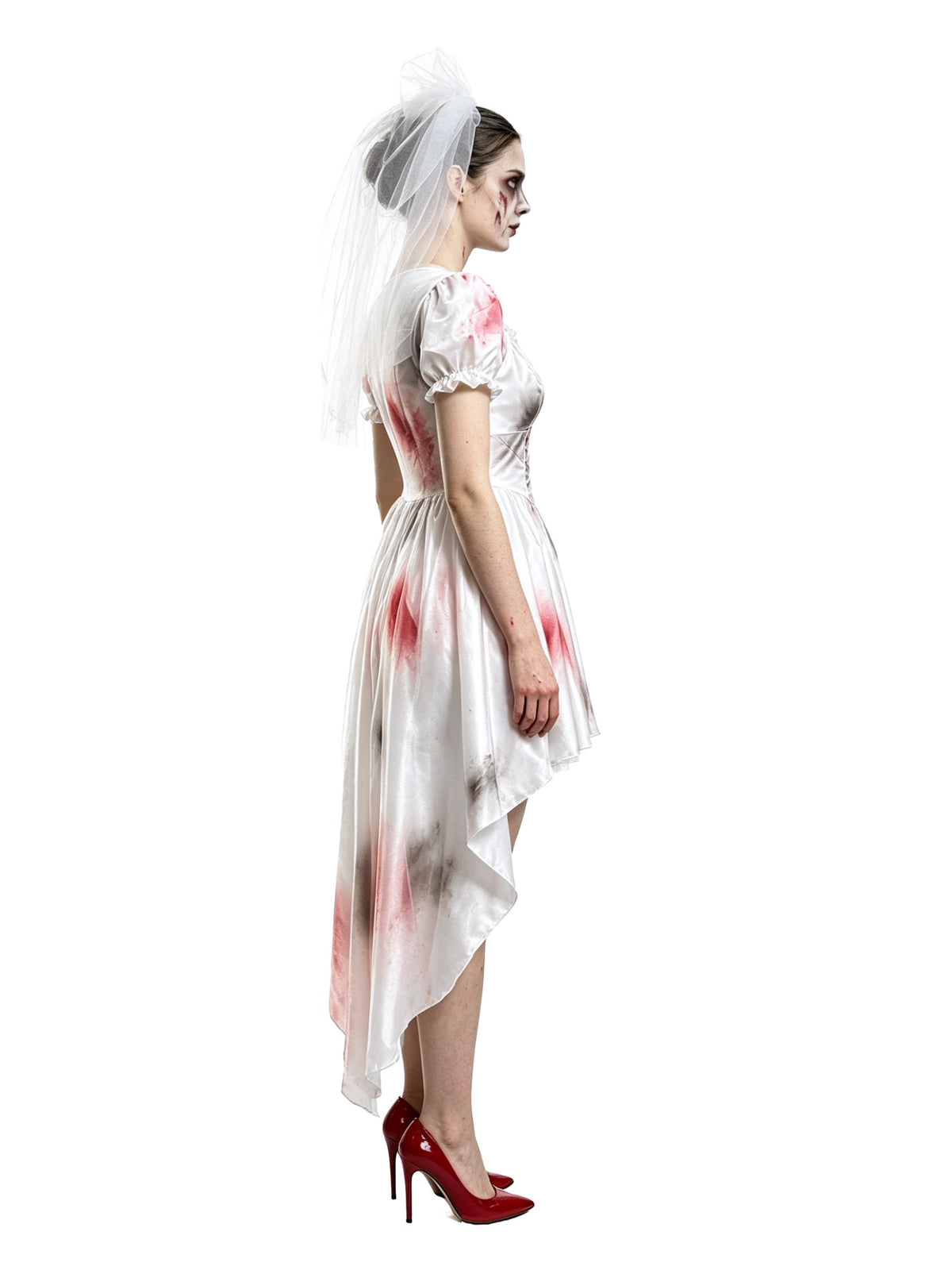 Bloodstained Bride Costume Dress | High-Low Dress