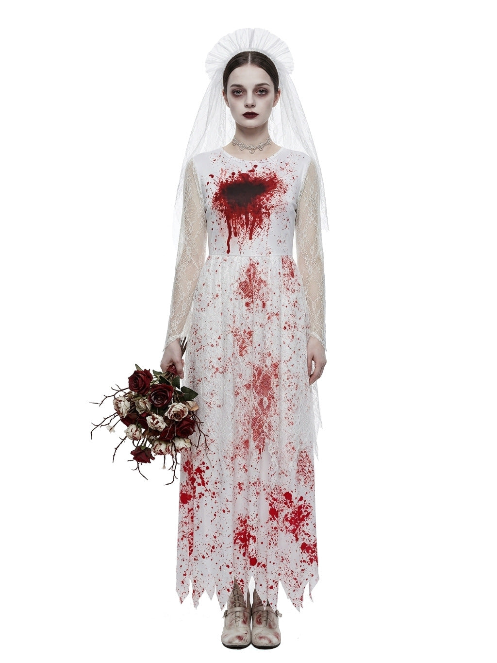 Bloodstained Bride Costume Dress | Long Dress
