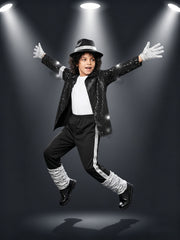 Kids' Sequined Pop Star Costume