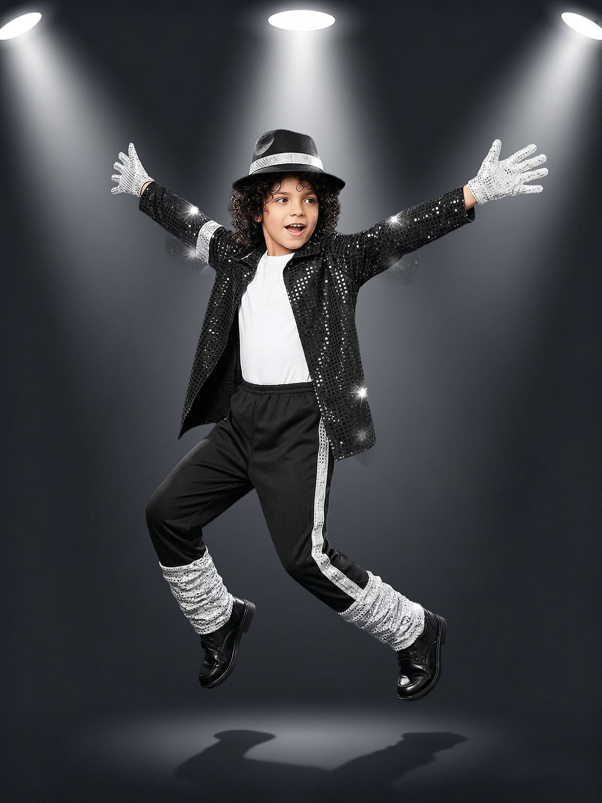 Kids' Sequined Pop Star Costume