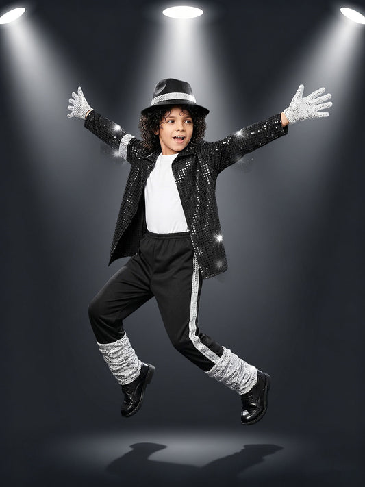 Kids' Sequined Pop Star Costume