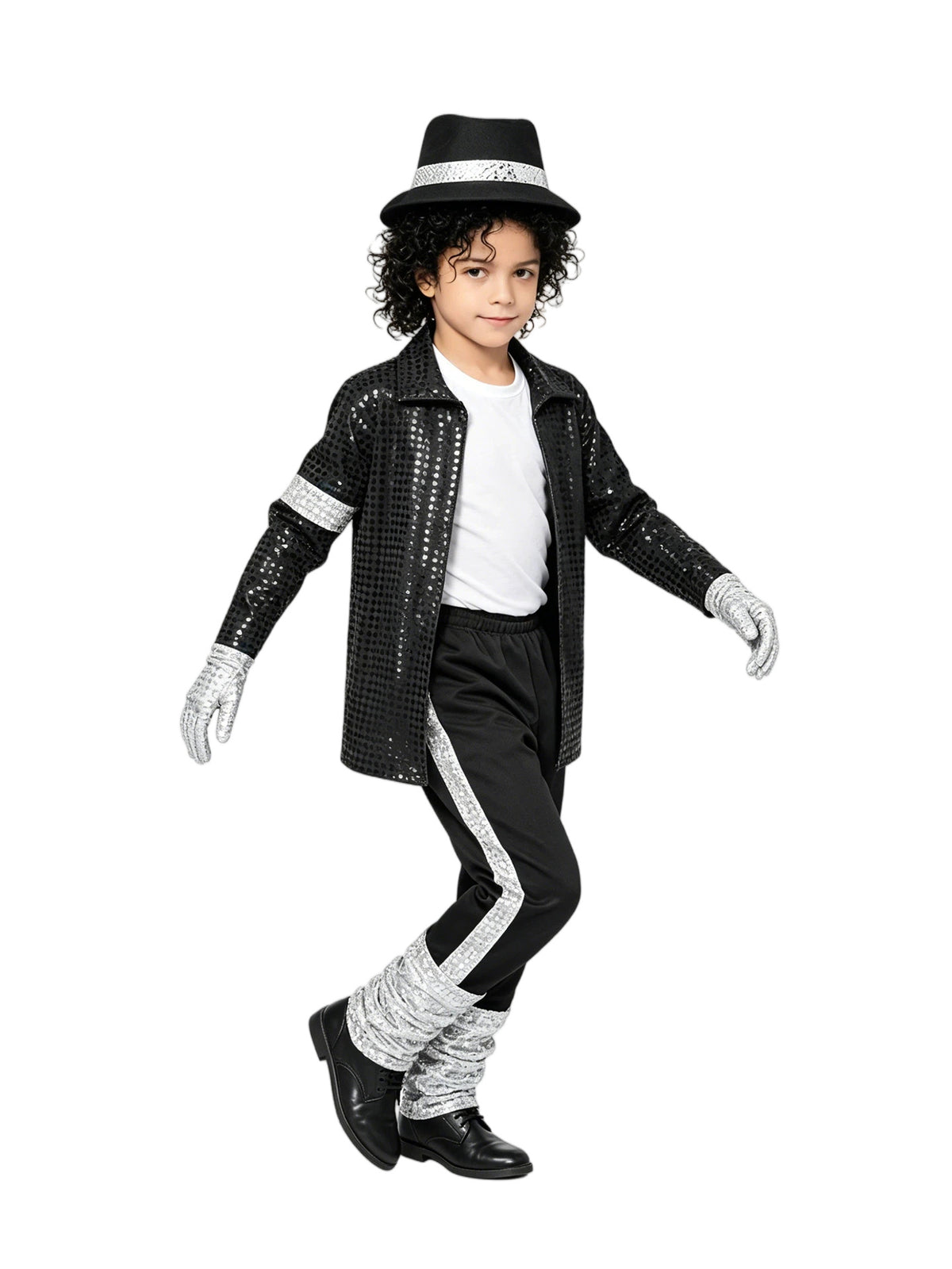 Kids' Sequined Pop Star Costume