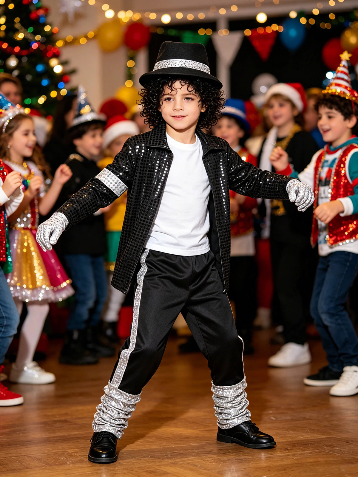 Kids' Sequined Pop Star Costume