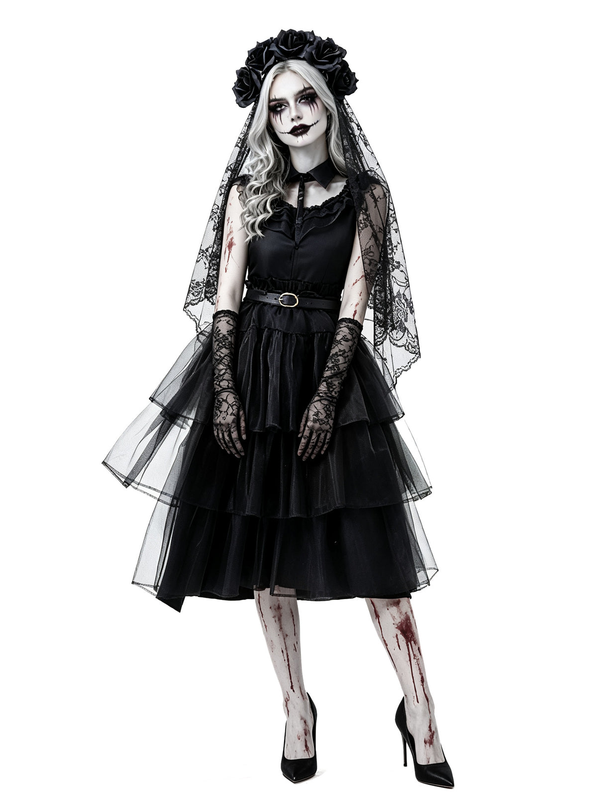 Black Tiered Ghost Bride Costume