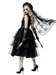 Black Tiered Ghost Bride Costume