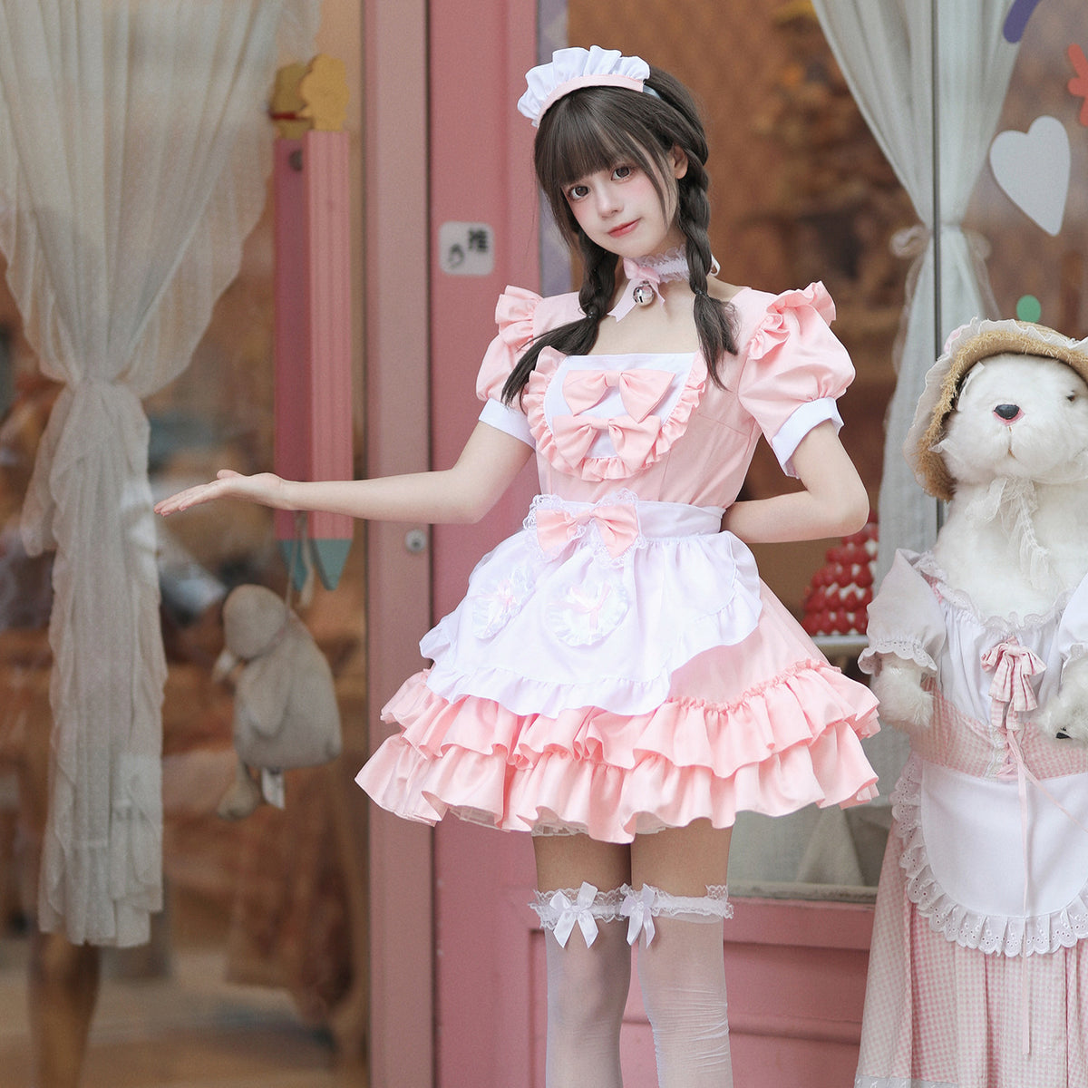 Lolita Maid Costume Set | Pink