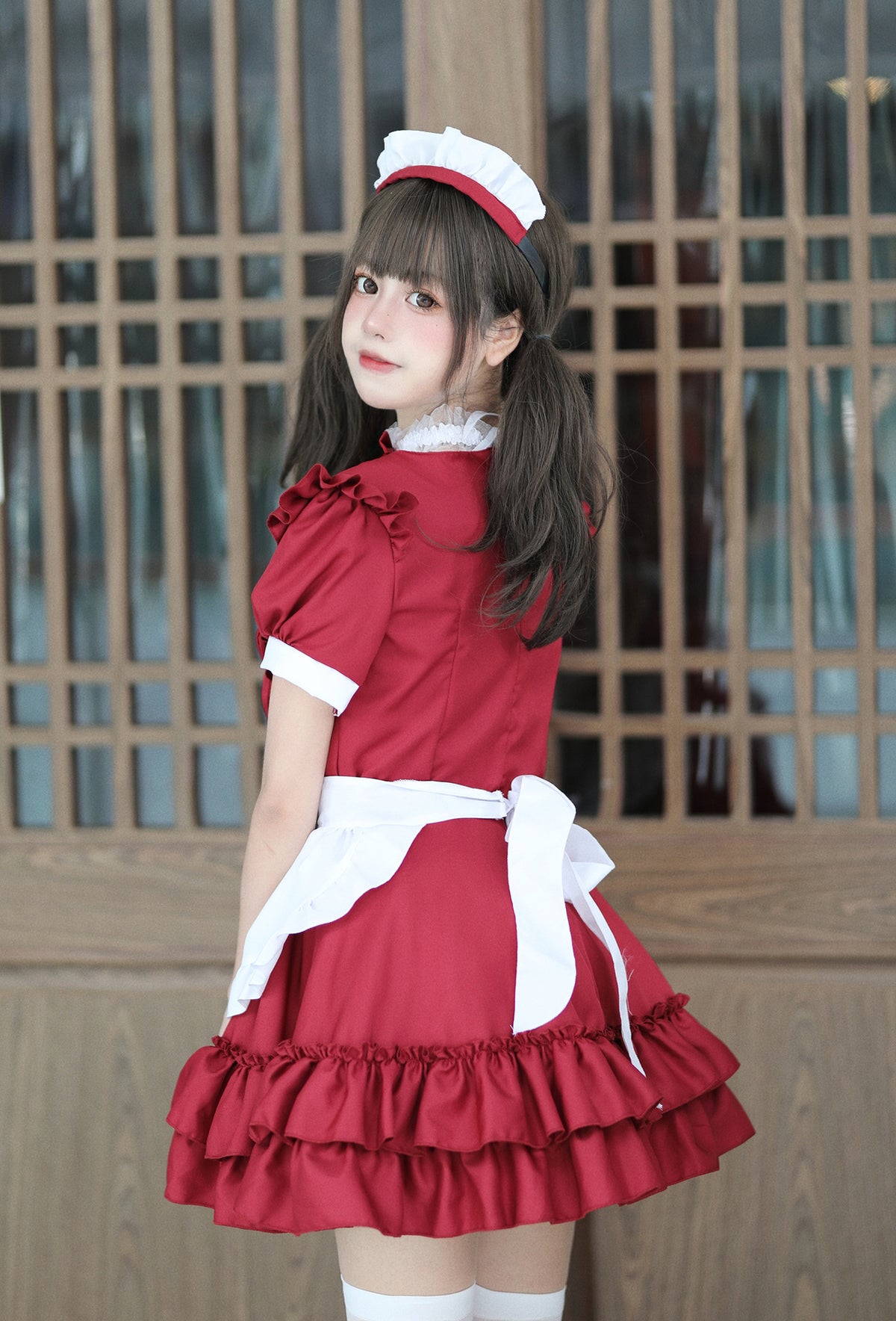 Lolita Maid Costume Set | Red