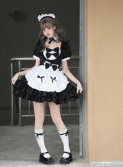 Lolita Maid Costume Set | Black