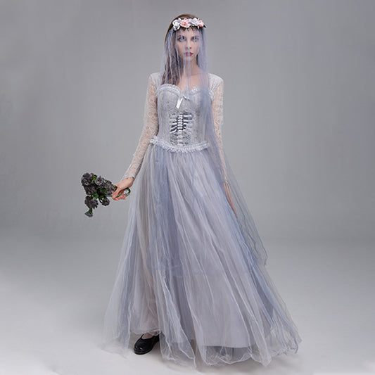 Gray Ghost Bride Costume
