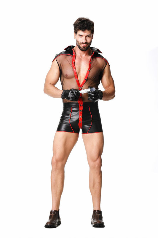Men's Sheer Doctor Costume Romper