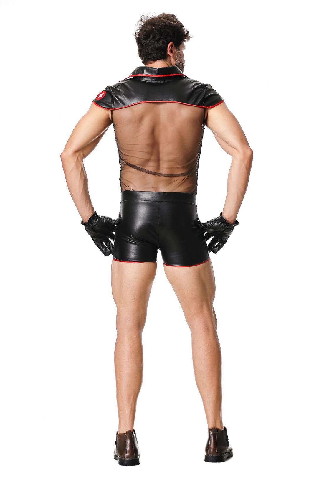 Men's Sheer Doctor Costume Romper