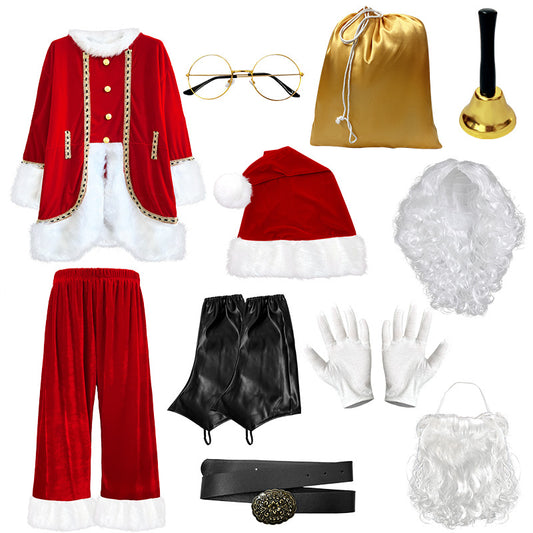 Classic Santa Costume Set | 11-Piece Set
