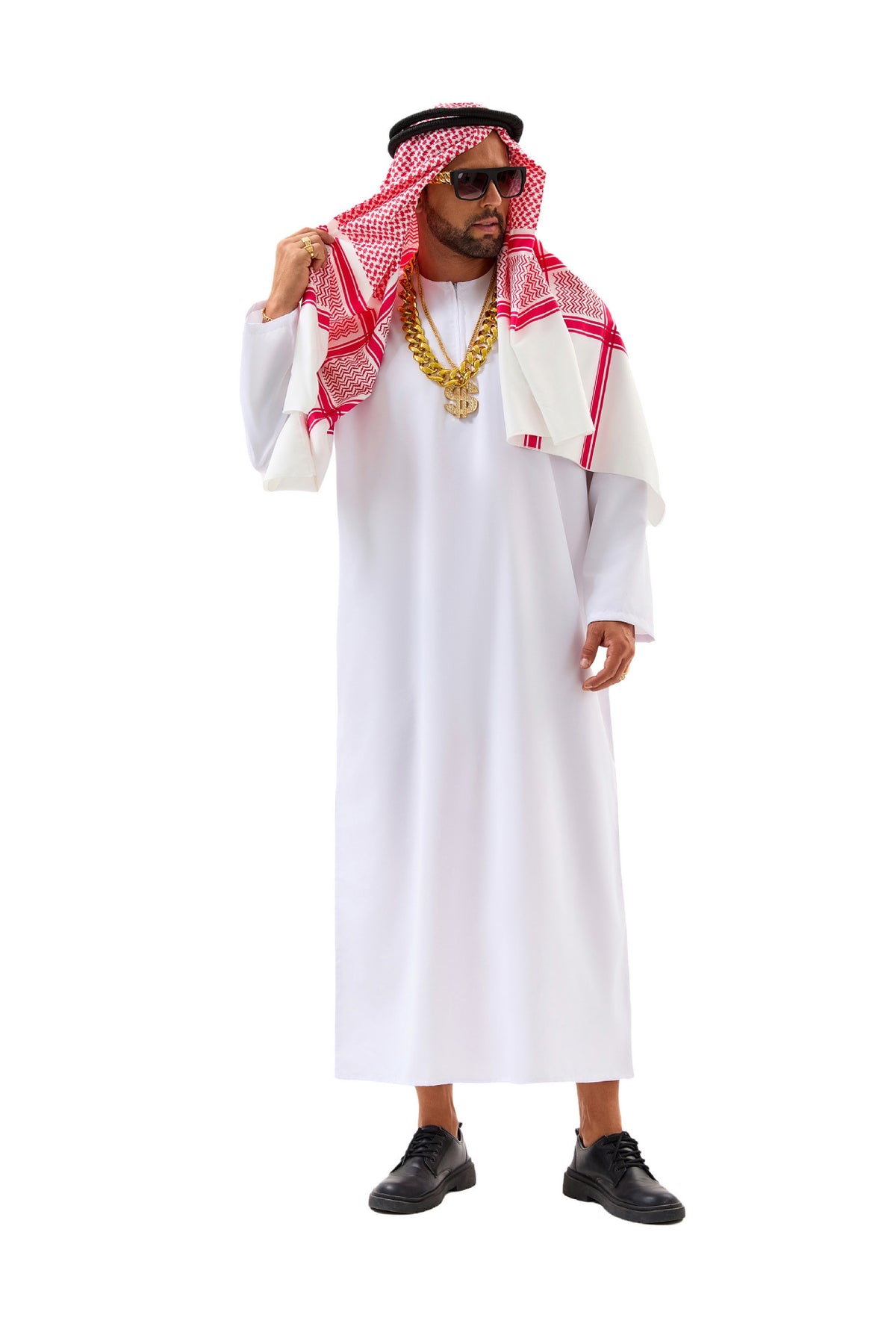 White Robe and Headscarf Costume Set | White