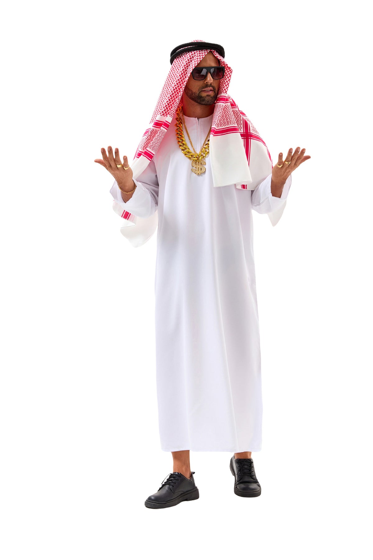 White Robe and Headscarf Costume Set | White