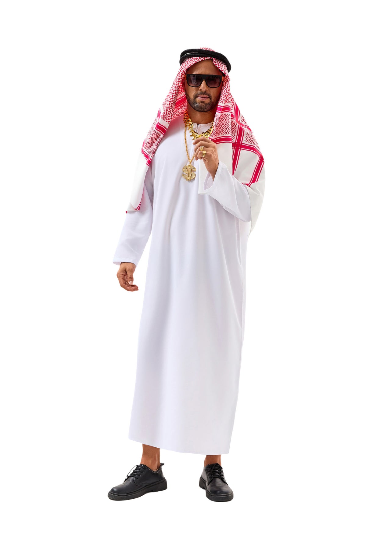 White Robe and Headscarf Costume Set | White