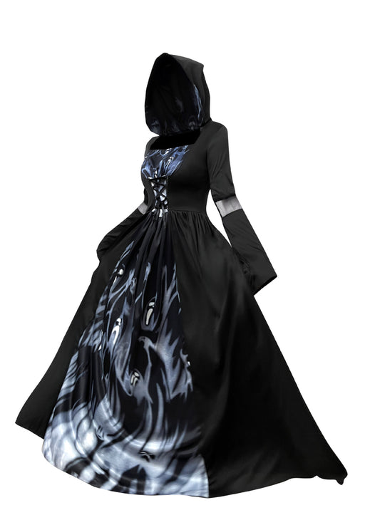 Hooded Witch Costume Dress