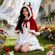 Antler Hooded Christmas Cape