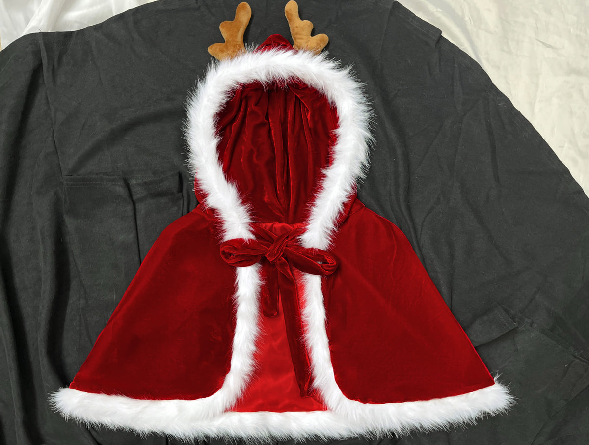 Antler Hooded Christmas Cape