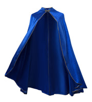 Gold Trim Velvet Cape | Royal Blue
